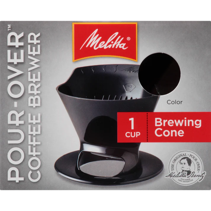Melitta One Cup Pour Over Cone Brewer (Black)