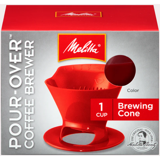 Melitta One Cup Pour Over Cone Brewer (Red)